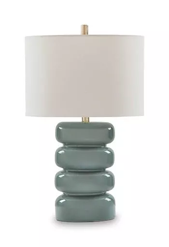 Clayard - Ceramic Table Lamp - Gray Blue