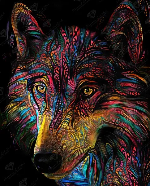 Colorful Wolf