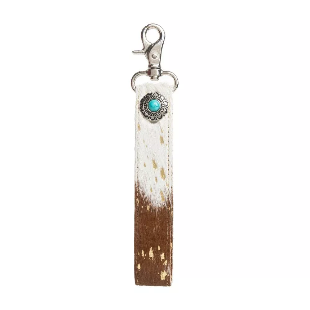 Concho Delight Key Chain In Brown & White