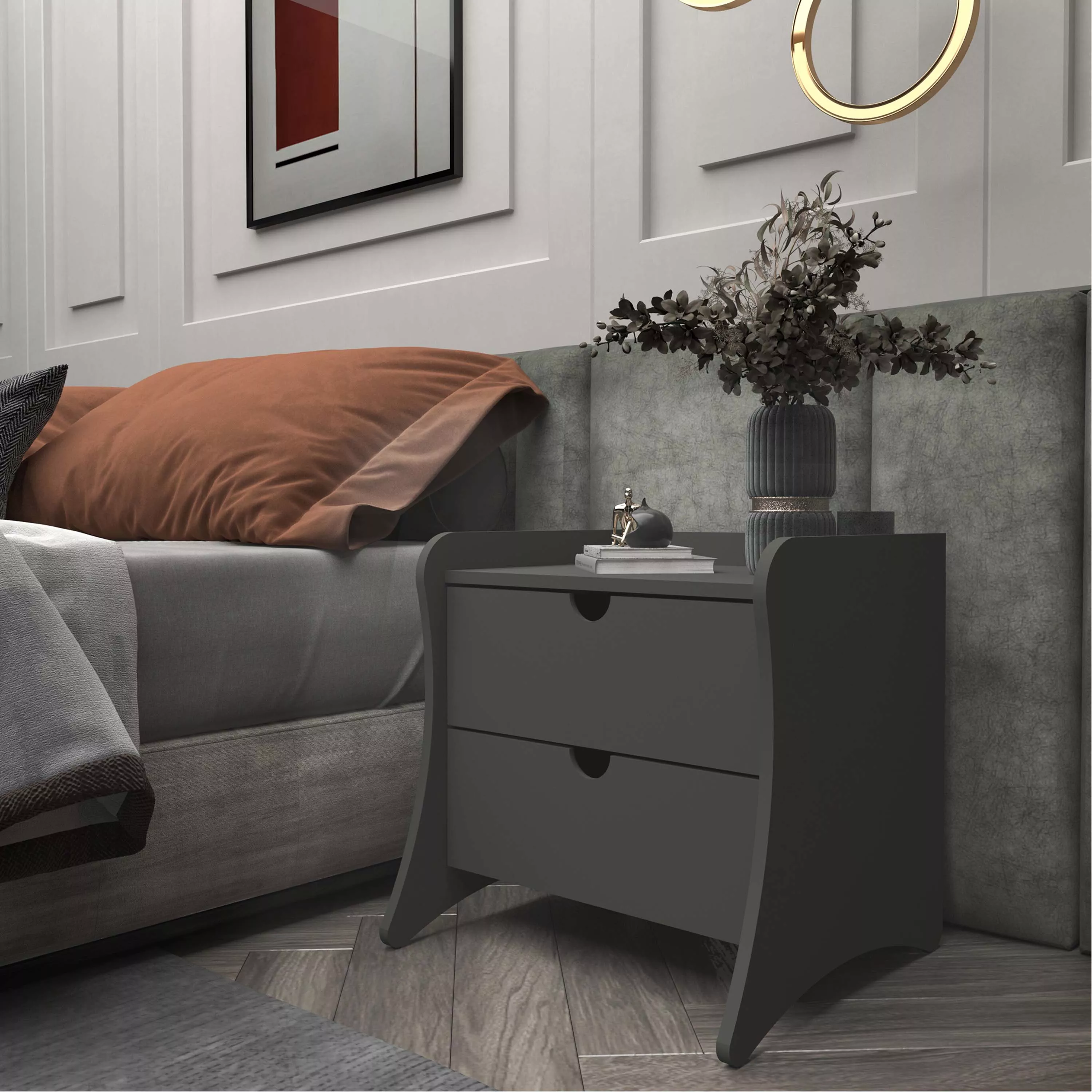 Coney Gray Nightstand