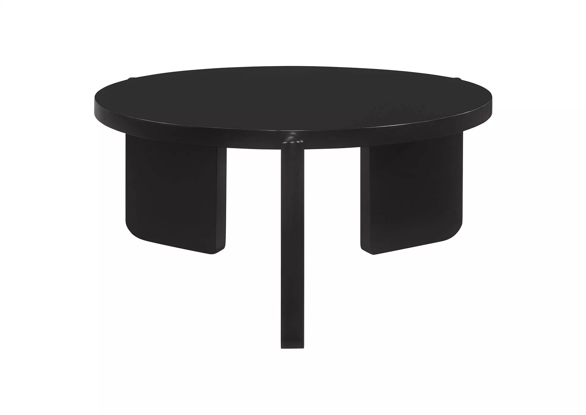 Cordova Round Solid Wood Coffee Table Black