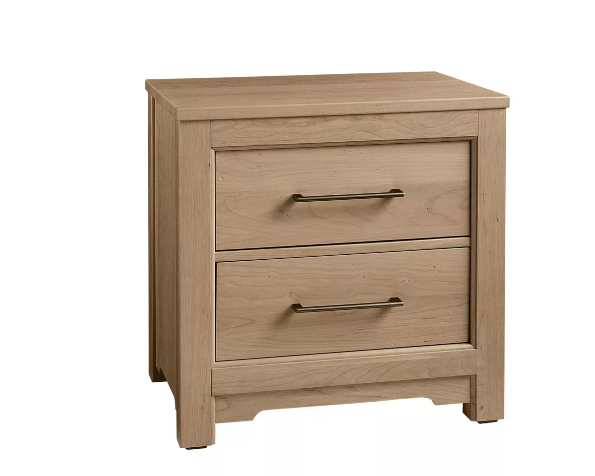 Crafted Cherry - 2 Drawer Nightstand - Bleached Cherry
