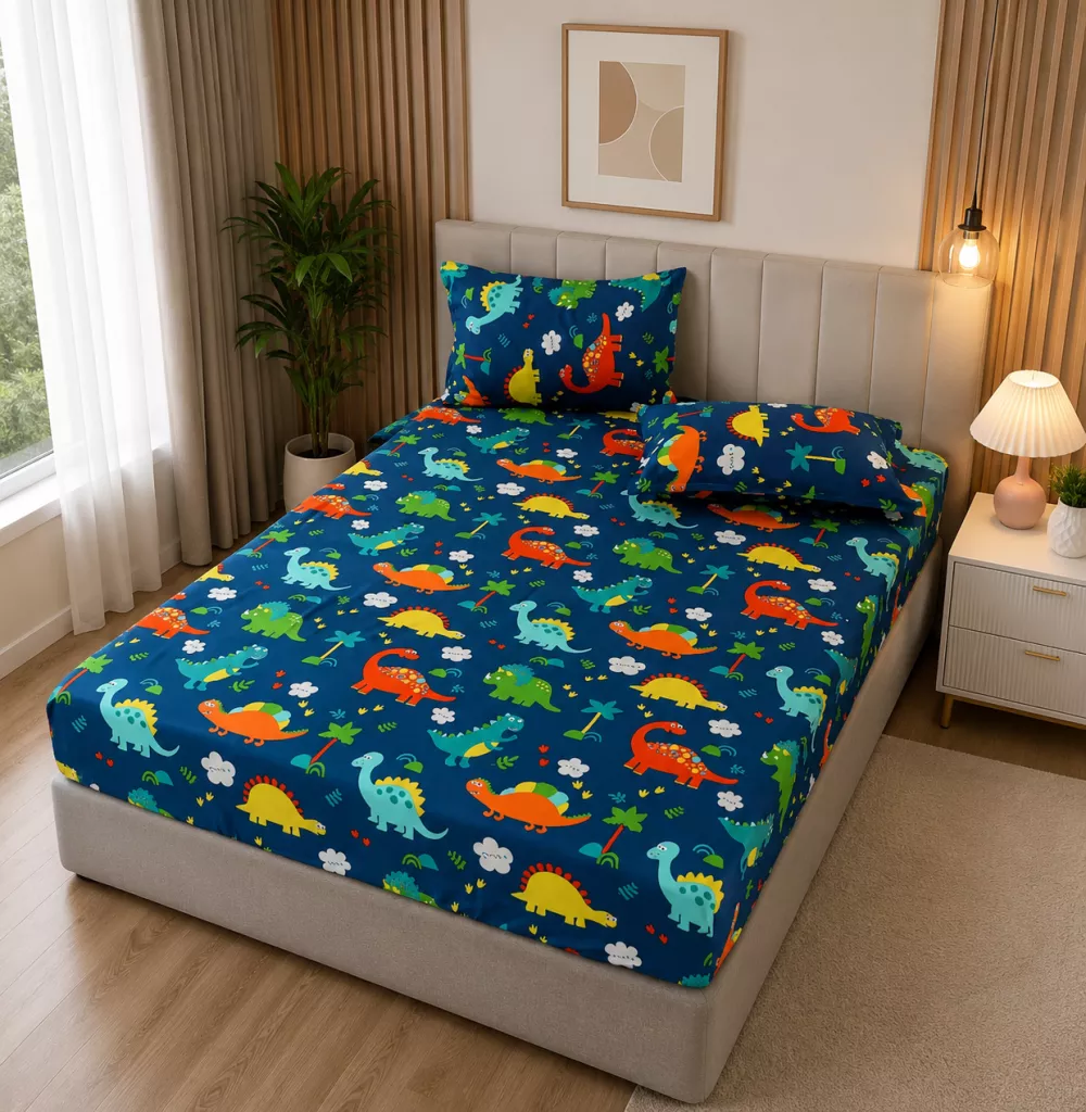Creative Designed Colorful Fitted Bed Sheet Set
