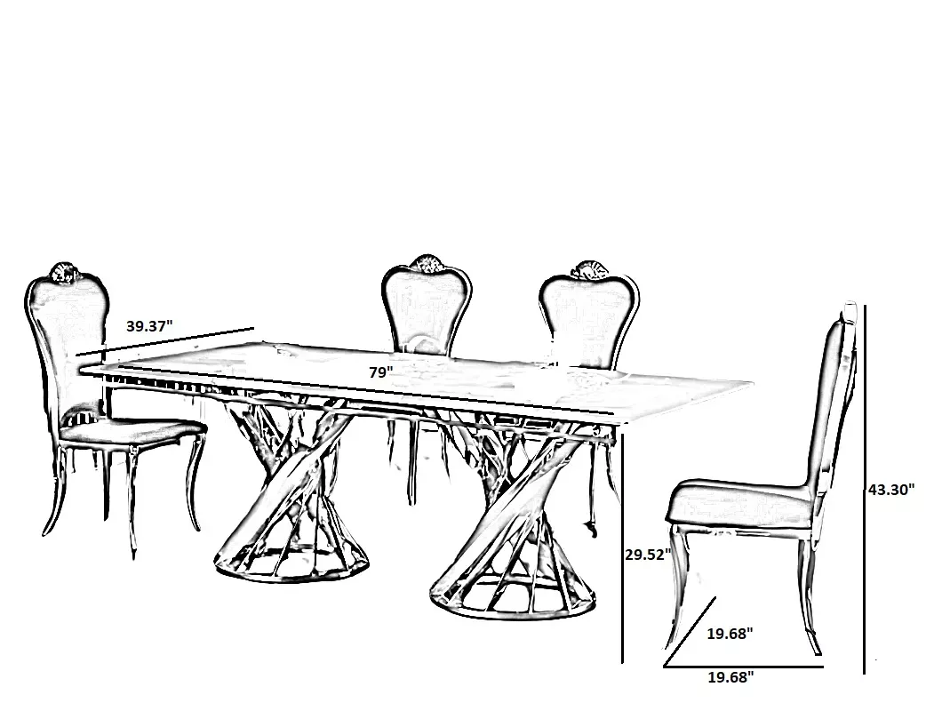 Creative Luxurious Marble Dining Table or Chairs