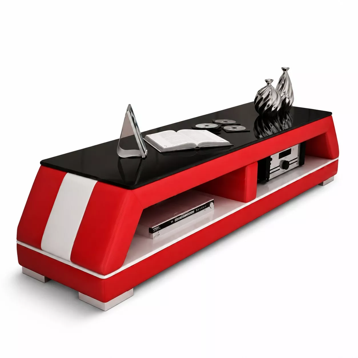 Creatively Designed Multipurpose Leather TV Stand