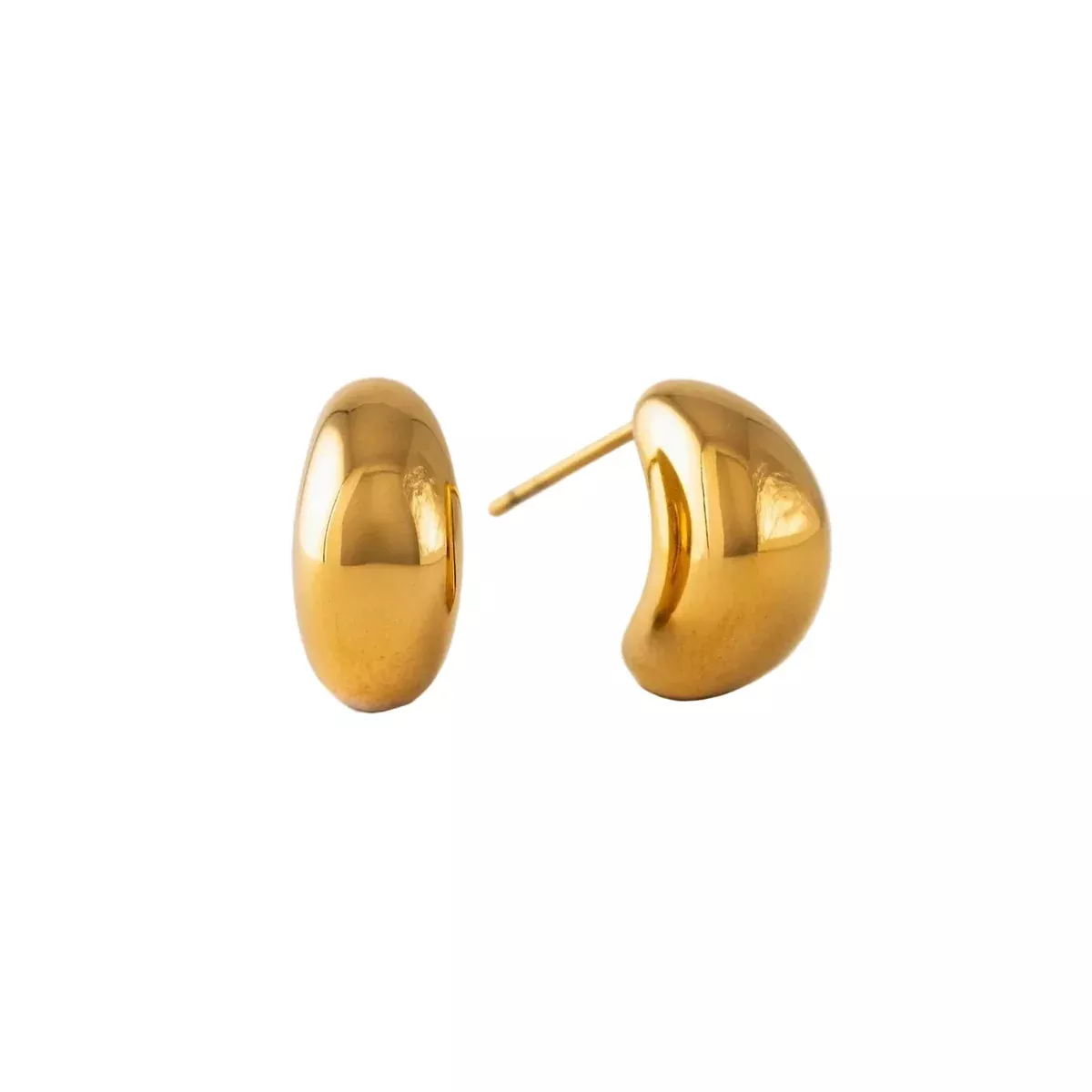 Crest Dome Hoop Earrings