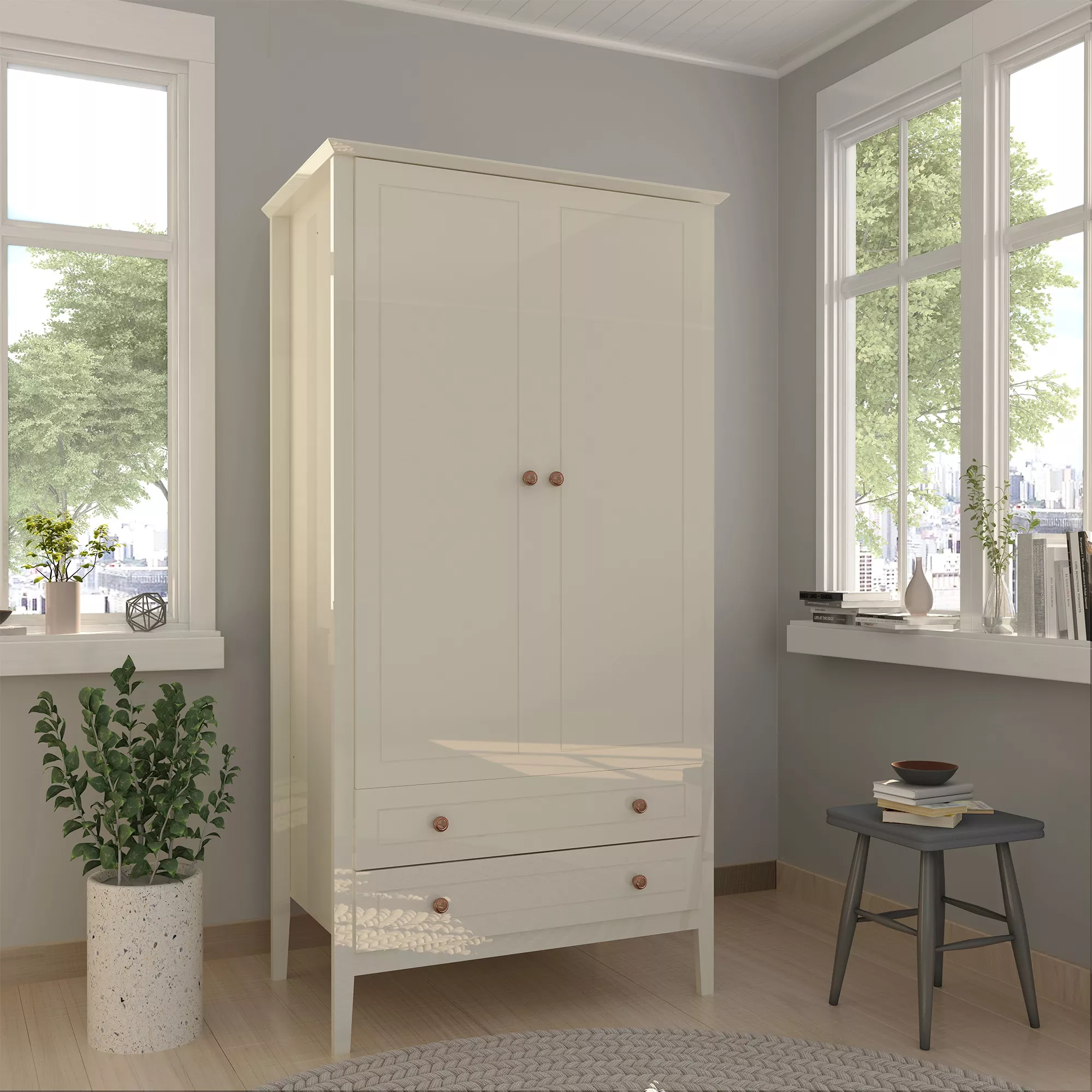 Crown Beige Armoire