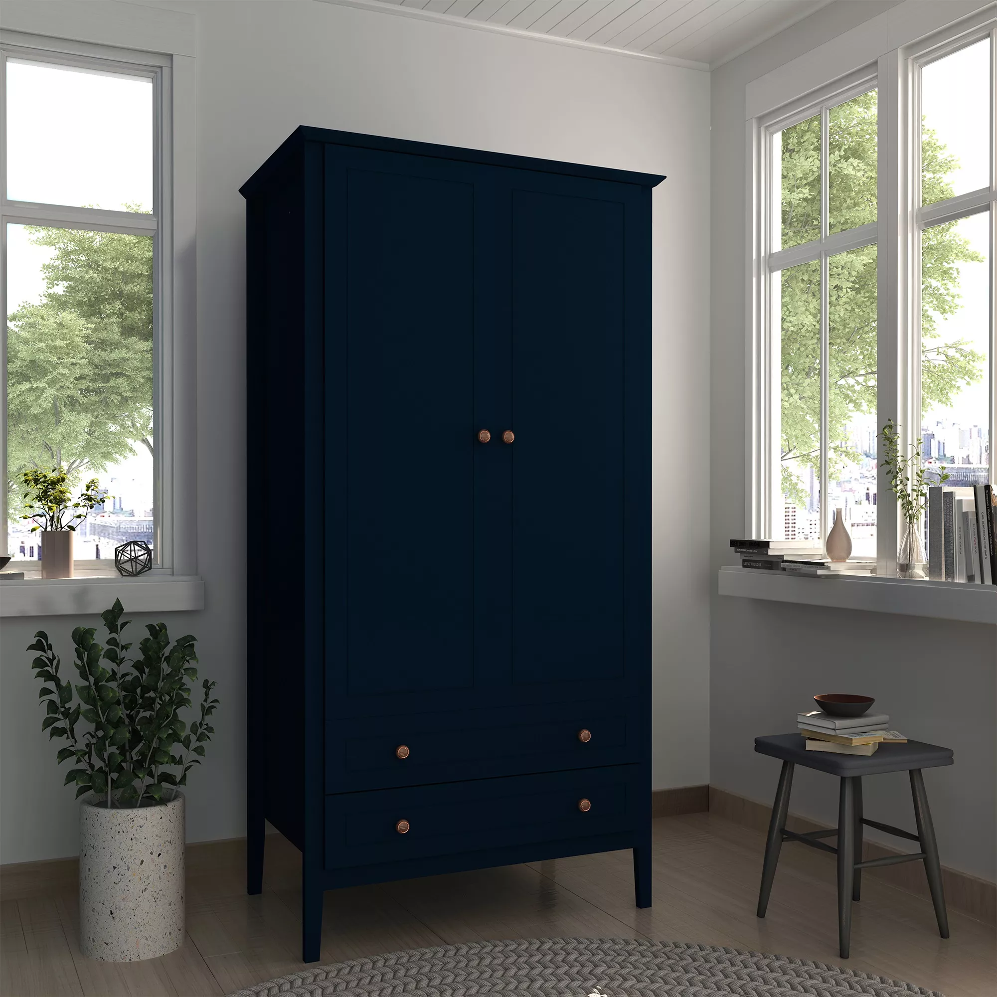 Crown Blue Armoire