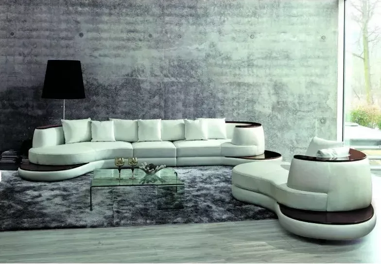Curvy Leather Sectional Sofas With Storage