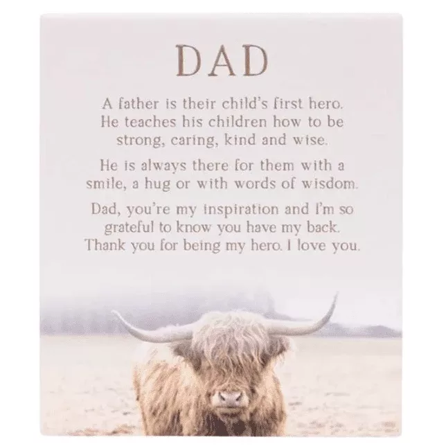 Dad - Rustic Meadow Plaque