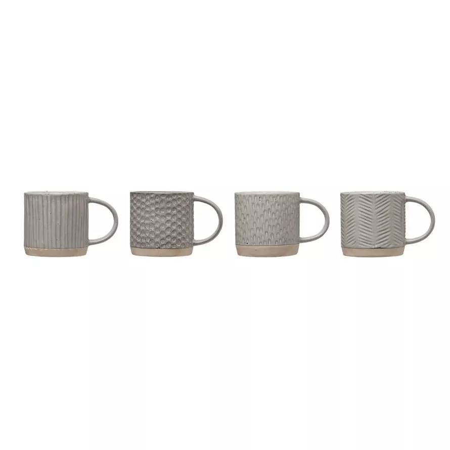 Debossed Stoneware Mug