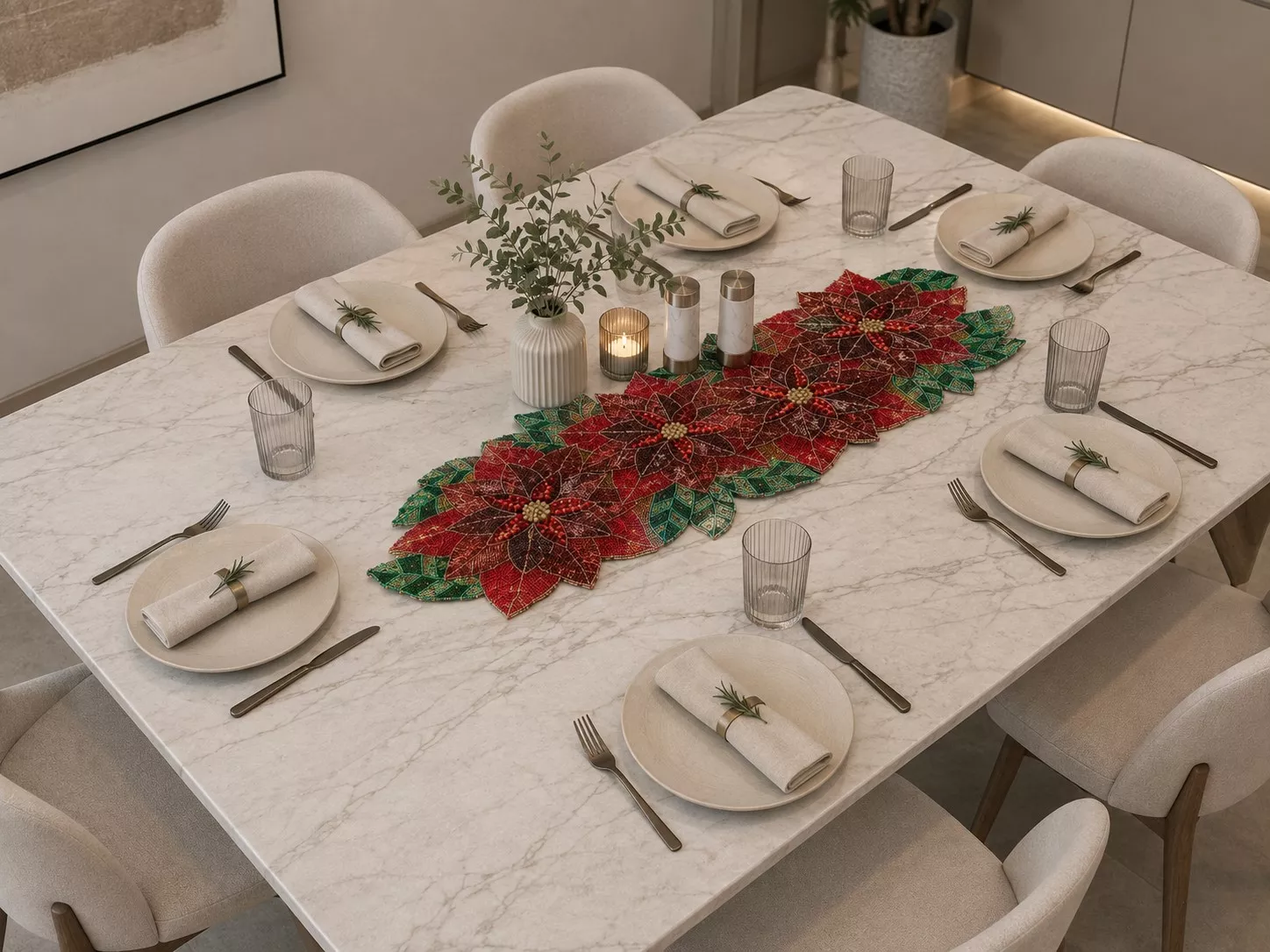 Decorative Beaded Table Runner
