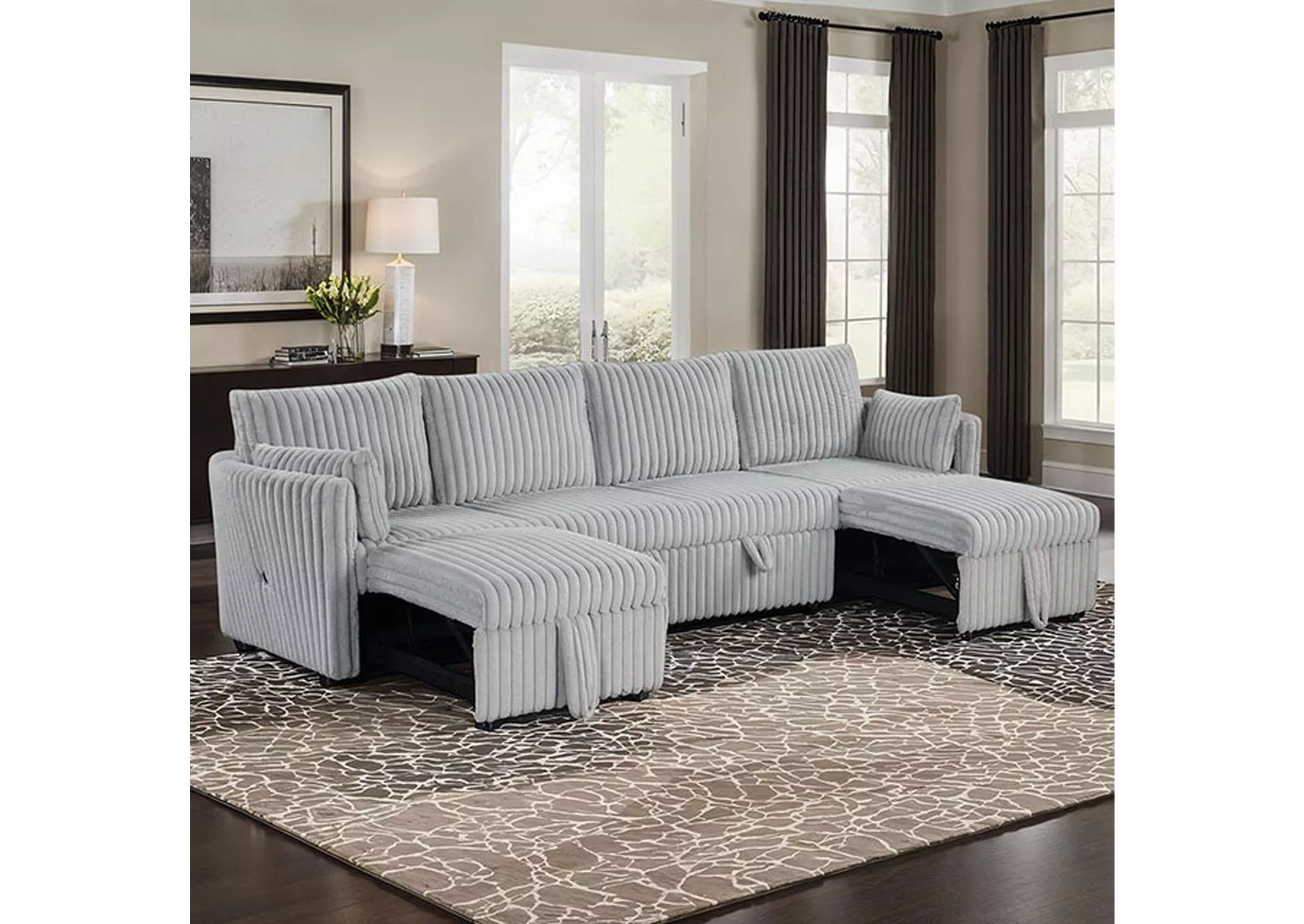 Denholme - U-Sectional w/ Pull Out