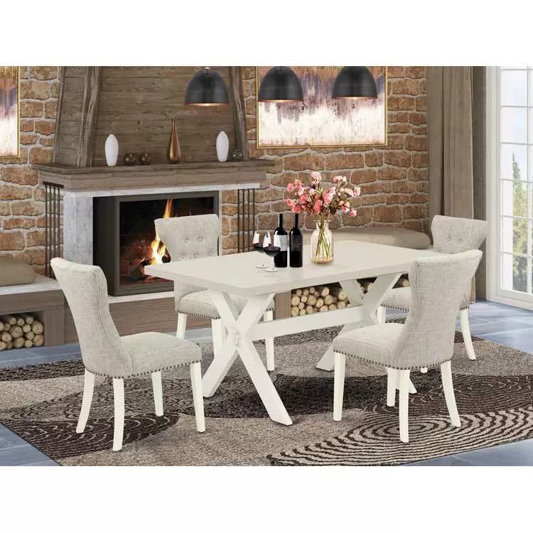 Dining Room Set 5-Pc Kitchen Chairs Rectangular Table