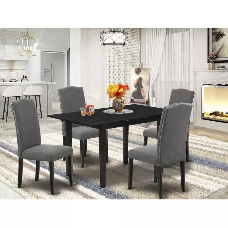 Dining Set - 5-Piece Black Finish