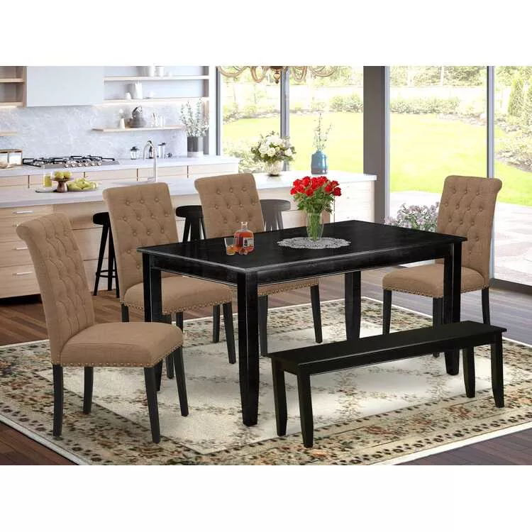 Dining Set - Rectangle Table and 4 Parson Chairs