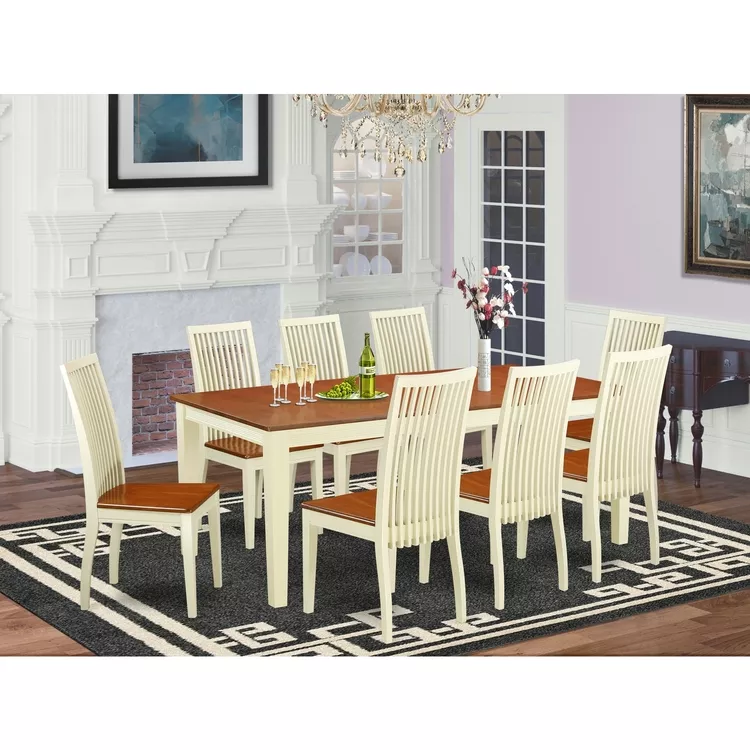 Dining Sets Buttermilk Cherry Rectangular Wood Seat