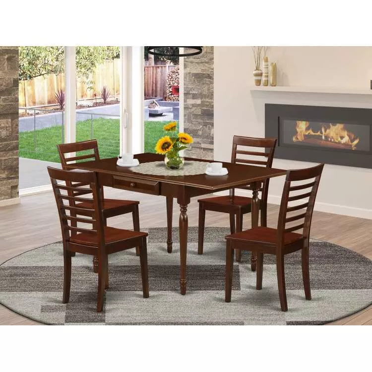 Dining Table Set Drop Leaf Hardwood Kitchen