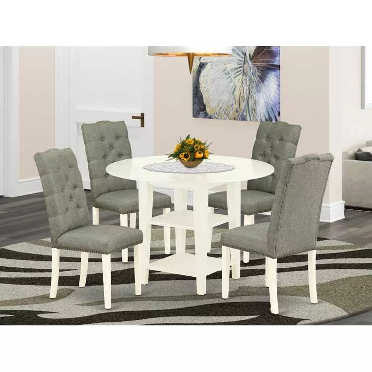 Dining Table Set - Solid Wood Frame