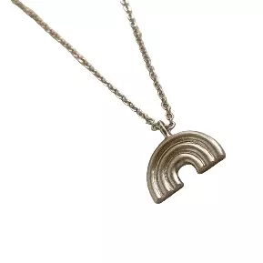 Dio Matte Rainbow Charm Necklace