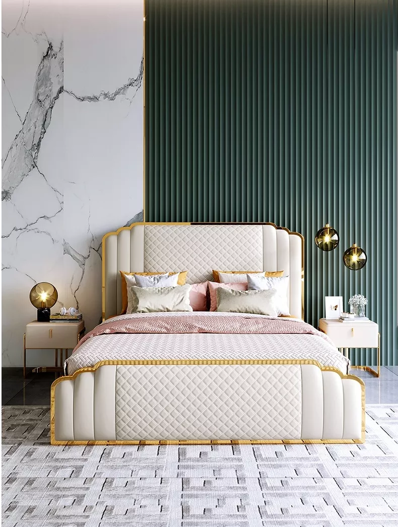 Distinctive Designed Leather Bed