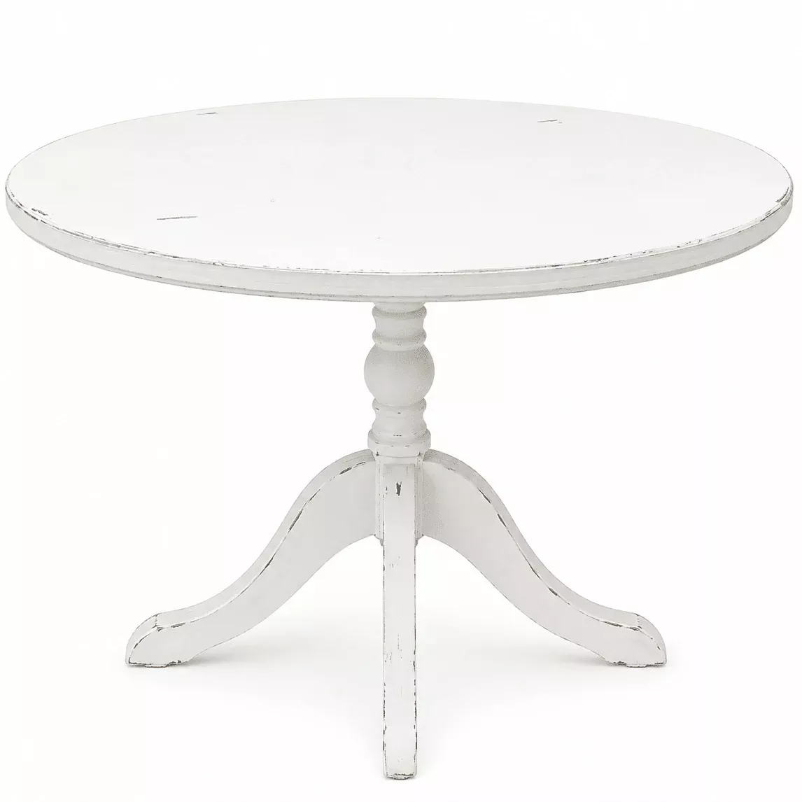 Distressed Oval Pedestal Coffee Table
