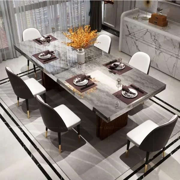 Durable and Crystal Clear Marble Dining Table Set