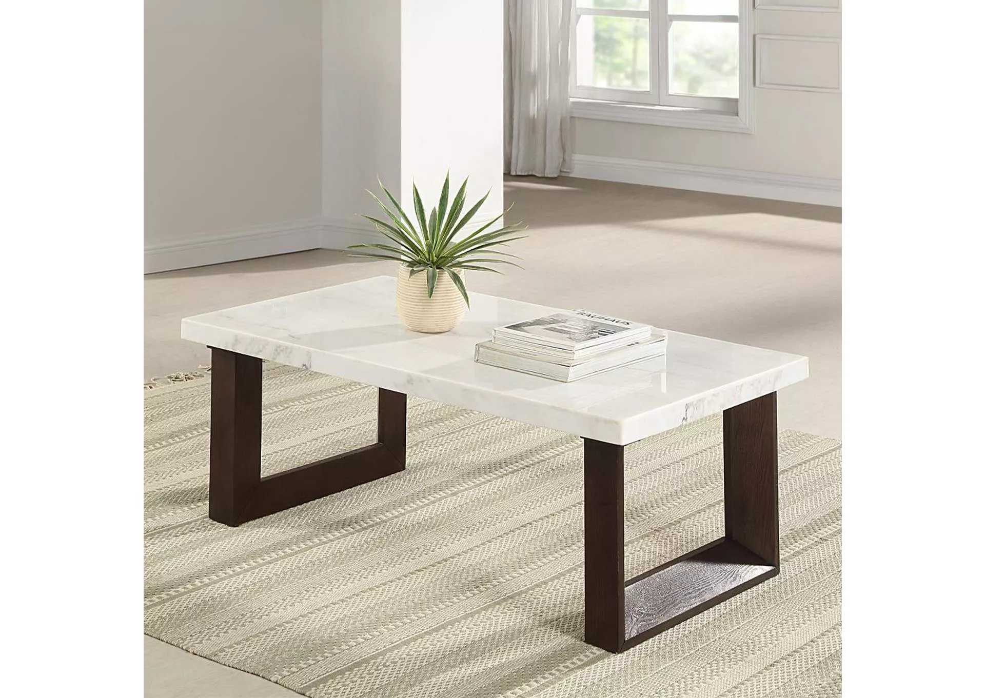 Edwyn Coffee Table with Marble Top
