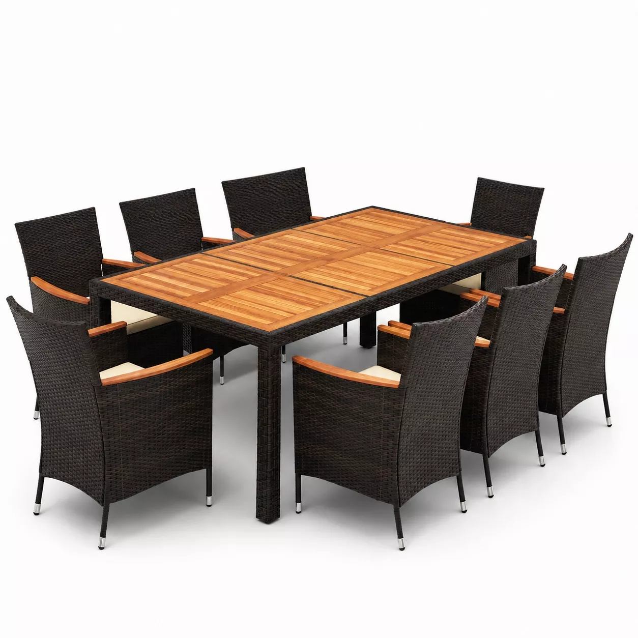 Elegant Dining Set with High Back Chairs