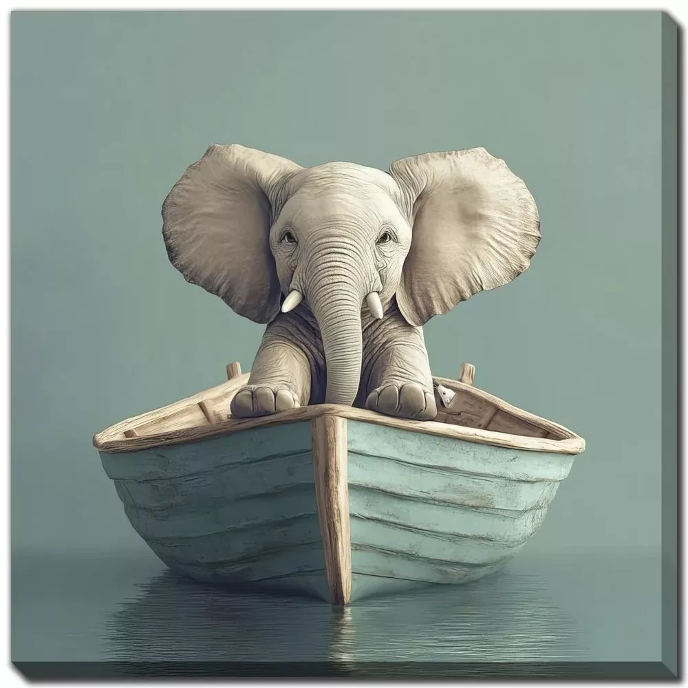 The Elephant’s Impossible Voyage - Printed Canvas