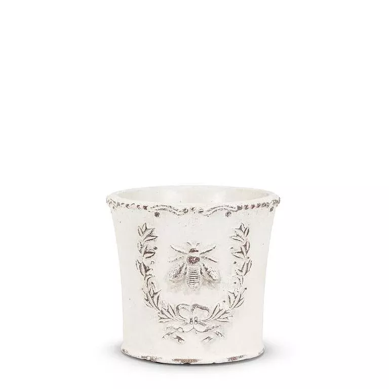 Embossed Bee In Crest Planter