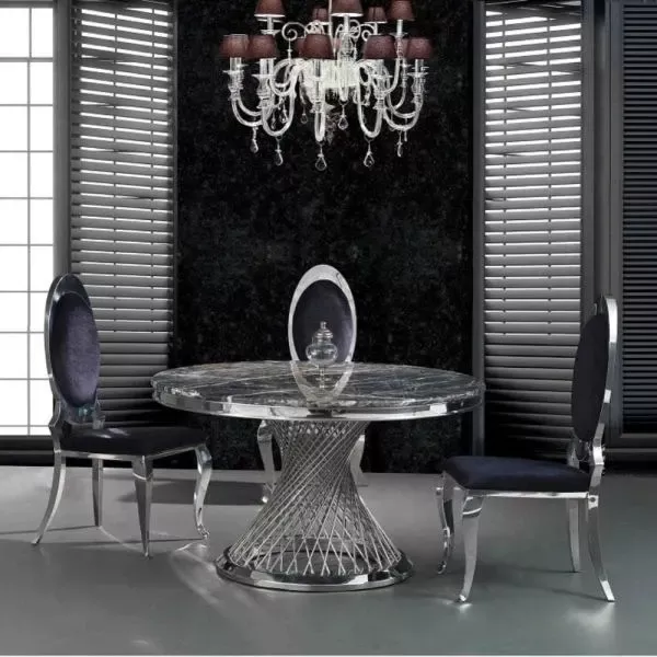 Exclusive Modern Designed Marble Top Dining Table Set
