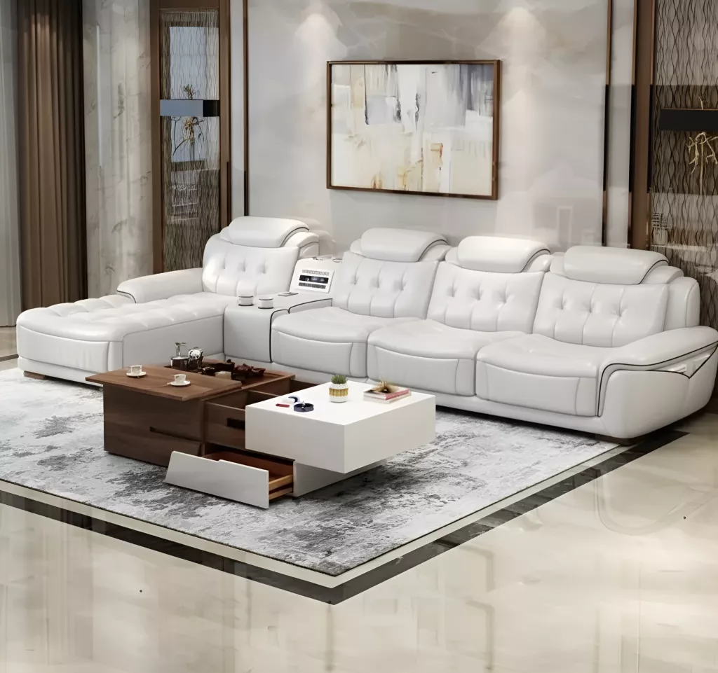 Exclusive Multifunctional Leather Sectional Sofa