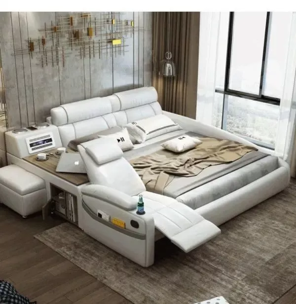 Exquisite Smart Leather Bed