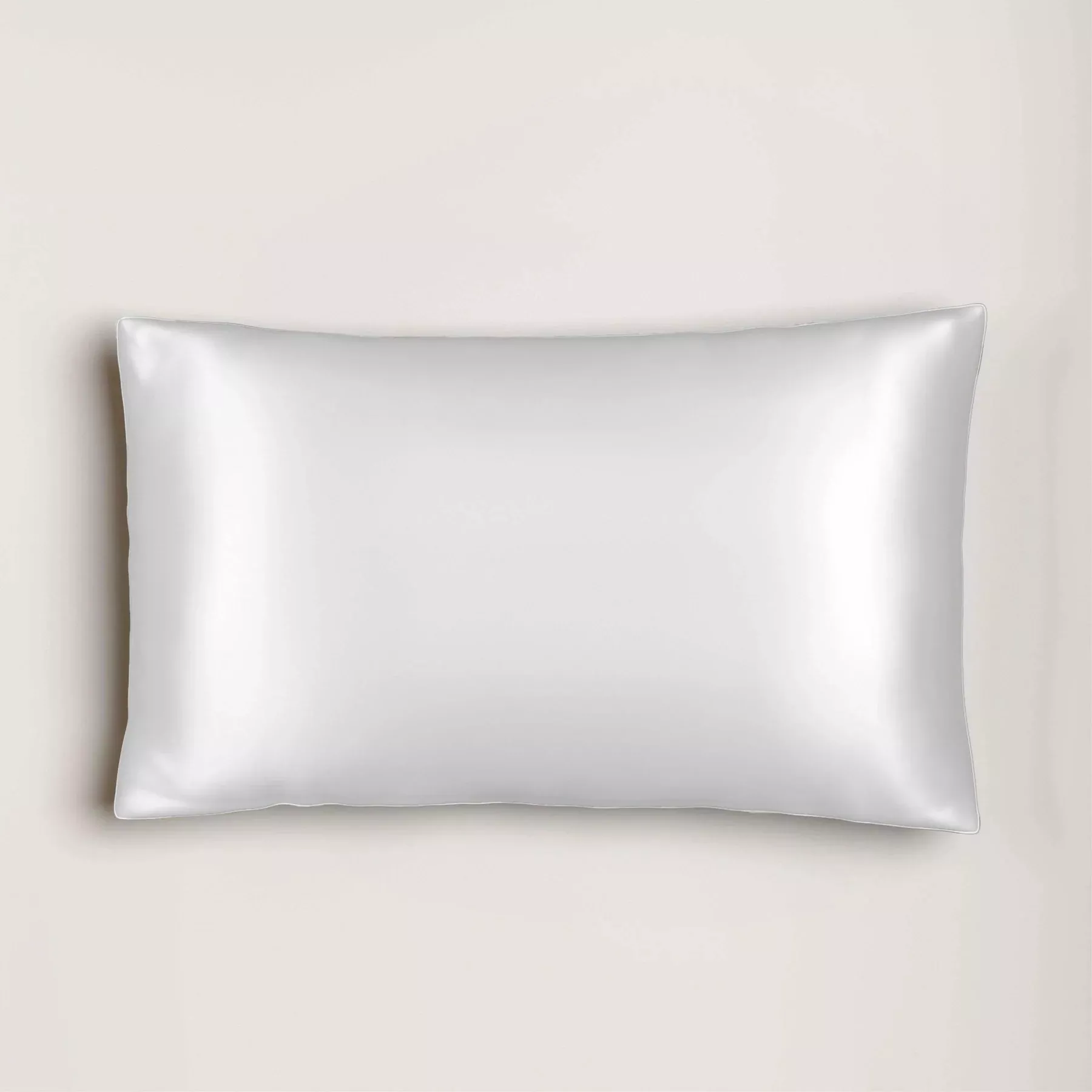 Fabrictech Queen White Silk Pillowcase