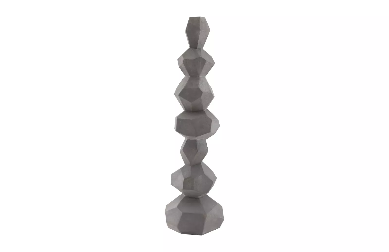 Faceted Rock Column Sculpture