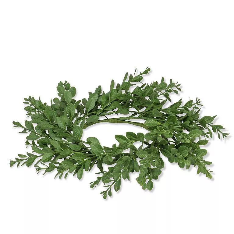 Faux Boxwood Candle Ring