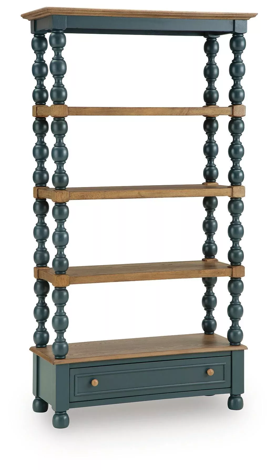 Finnworth - Bookcase - Blue / Brown
