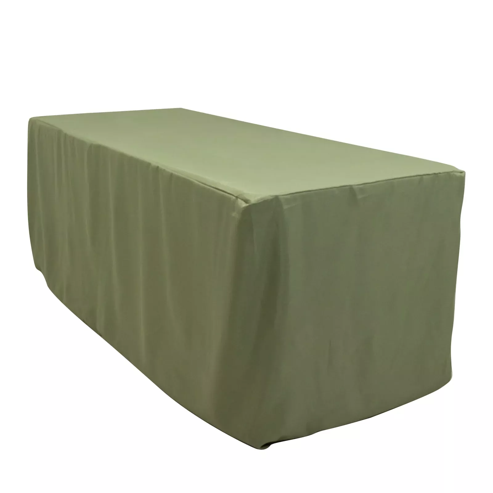 Fitted Polyester 72"x30" Rectangle Tablecloth Dusty Sage Green - Durable Table Cover