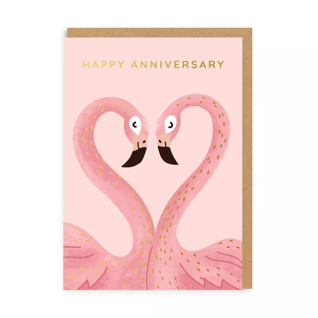 Flamingos- Greeting Card - Anniversary