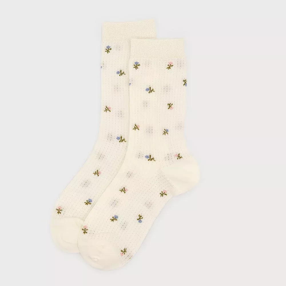 Floral Accent Socks