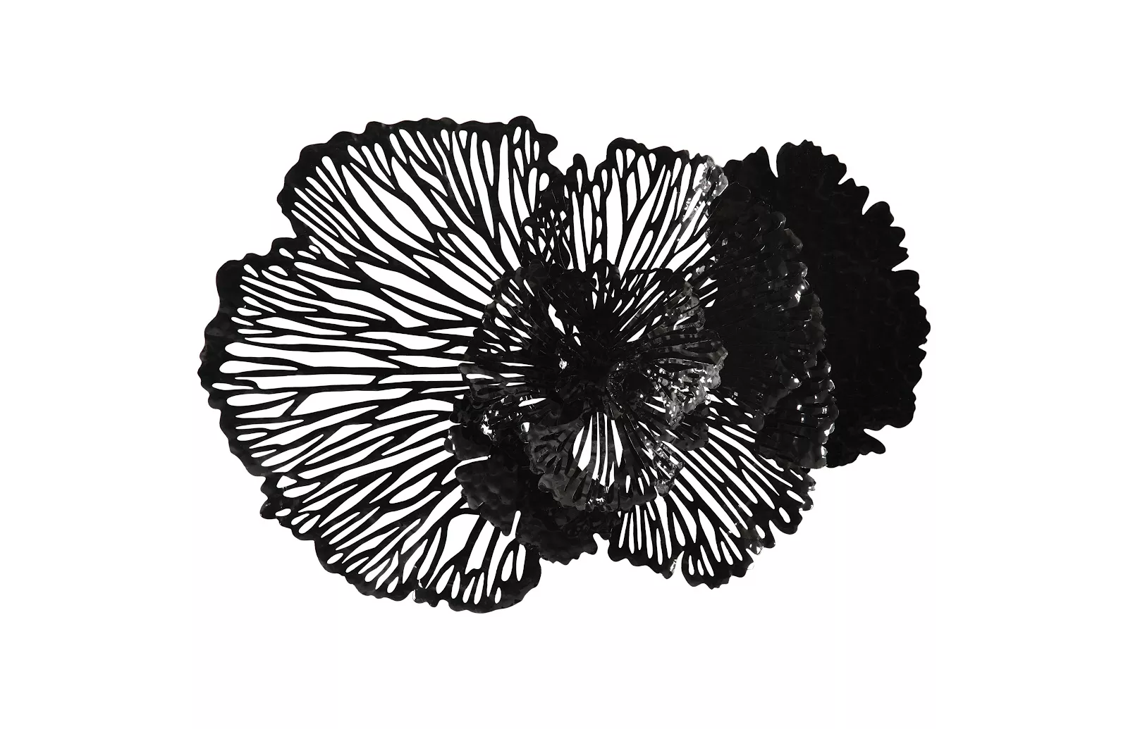 Flower Medium Black Wall Art