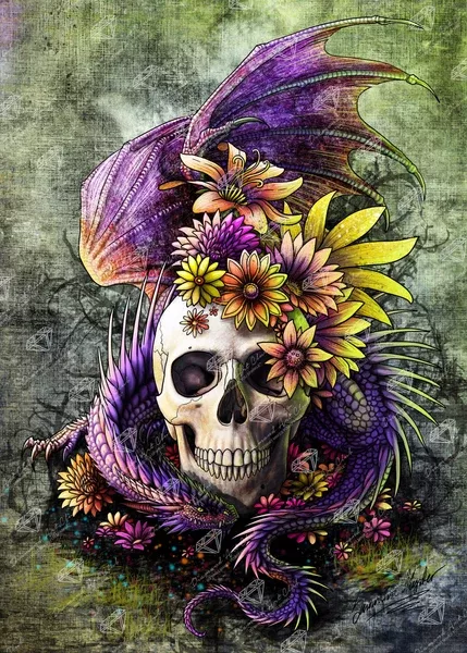 Flowery Skull