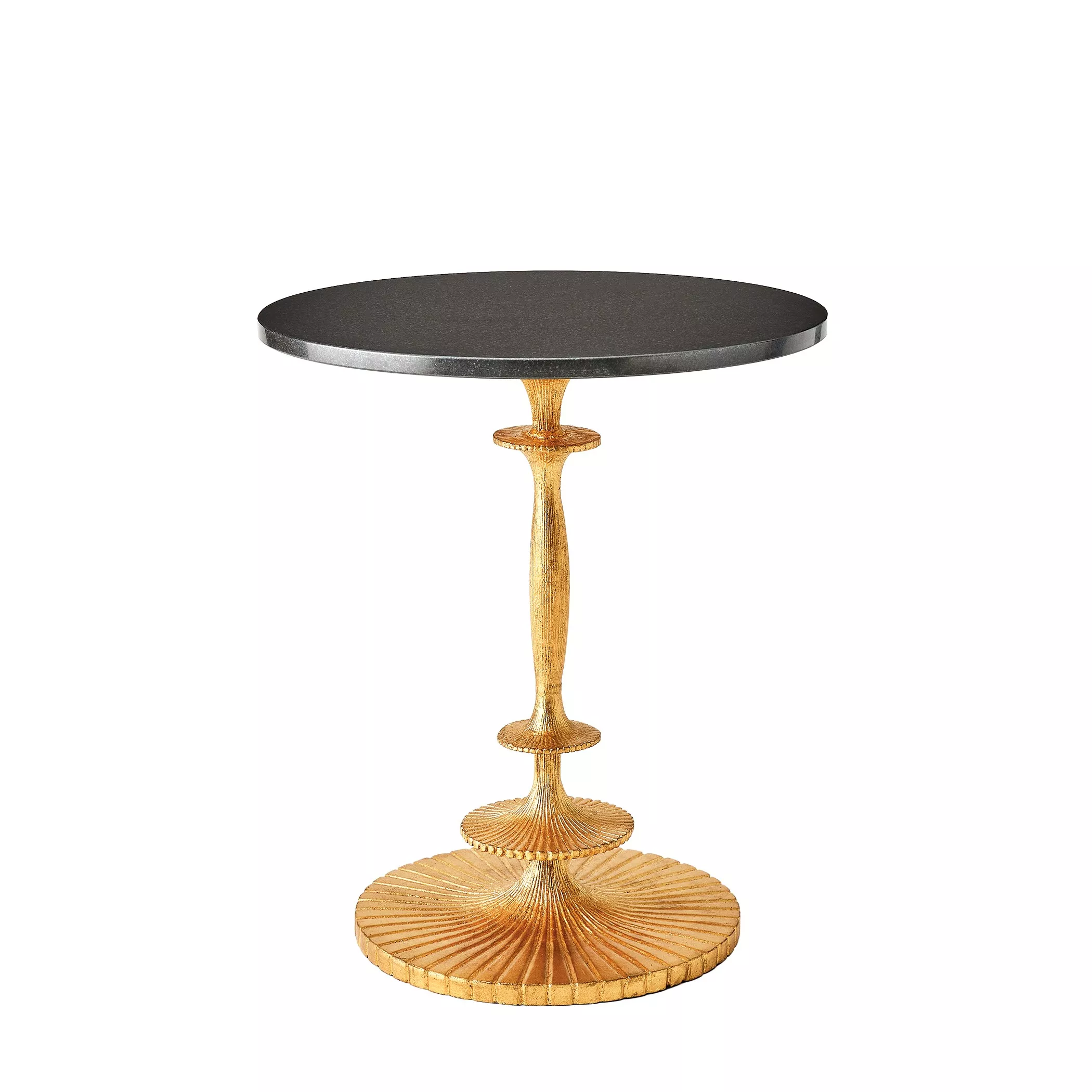 Fluted Side Table- Gold