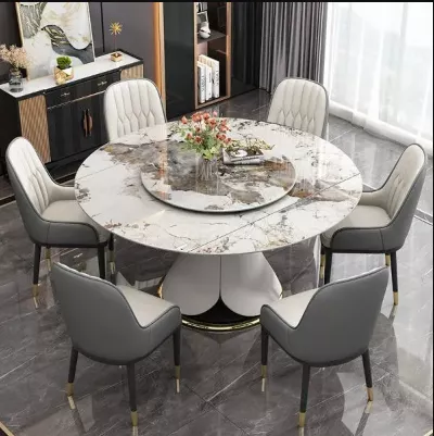 Folding Marble Round Dining Table