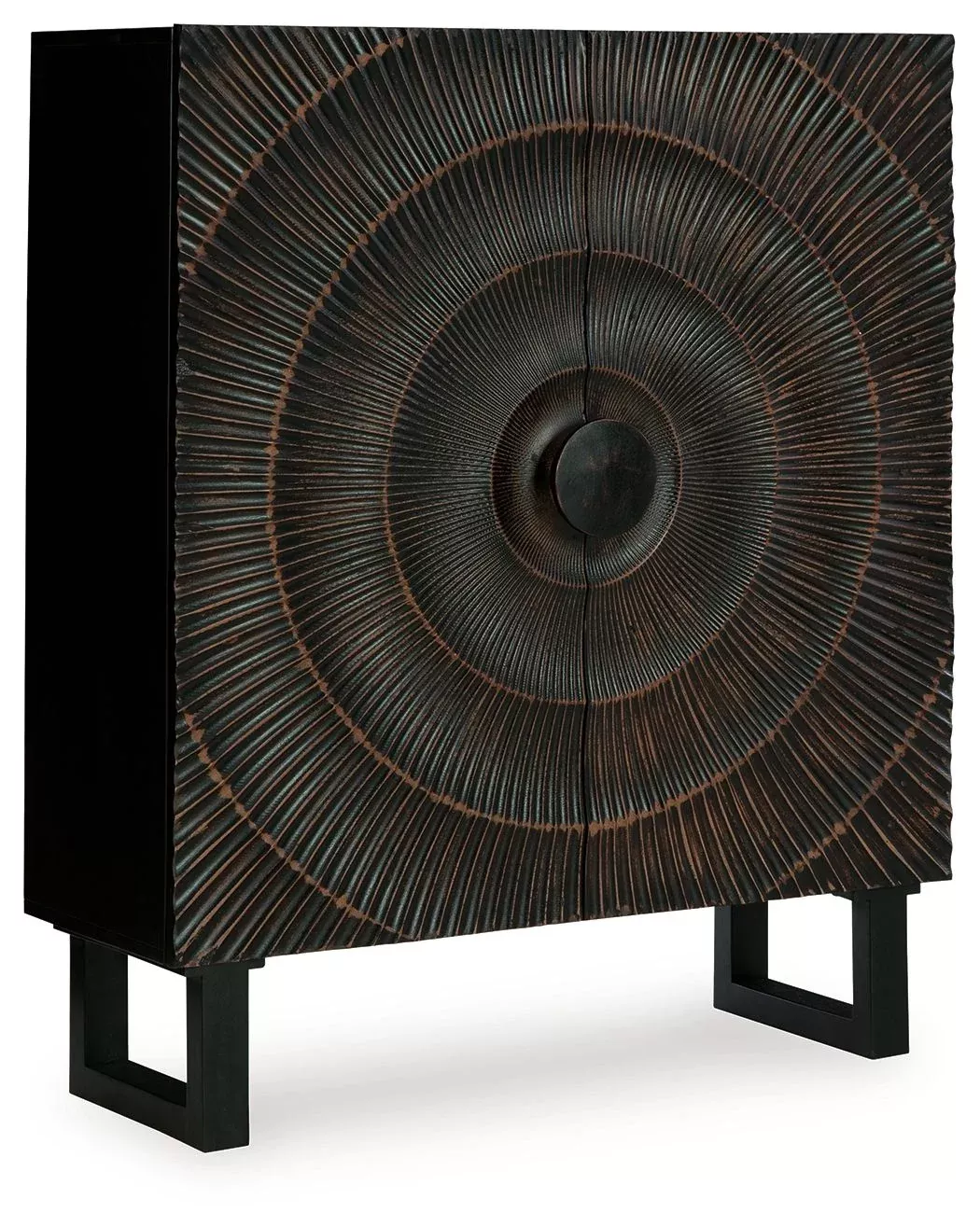 Fosterman - Accent Cabinet - Distressed Black