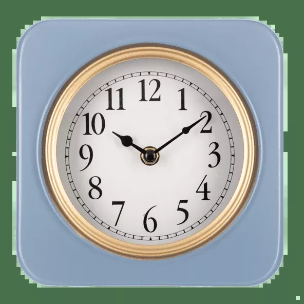 French Blue Small Square Wall Clock