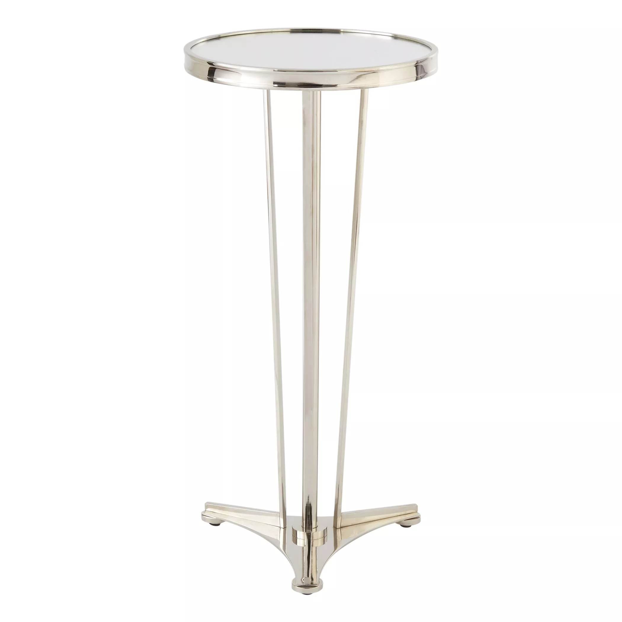 French Moderne Side Table- Silver