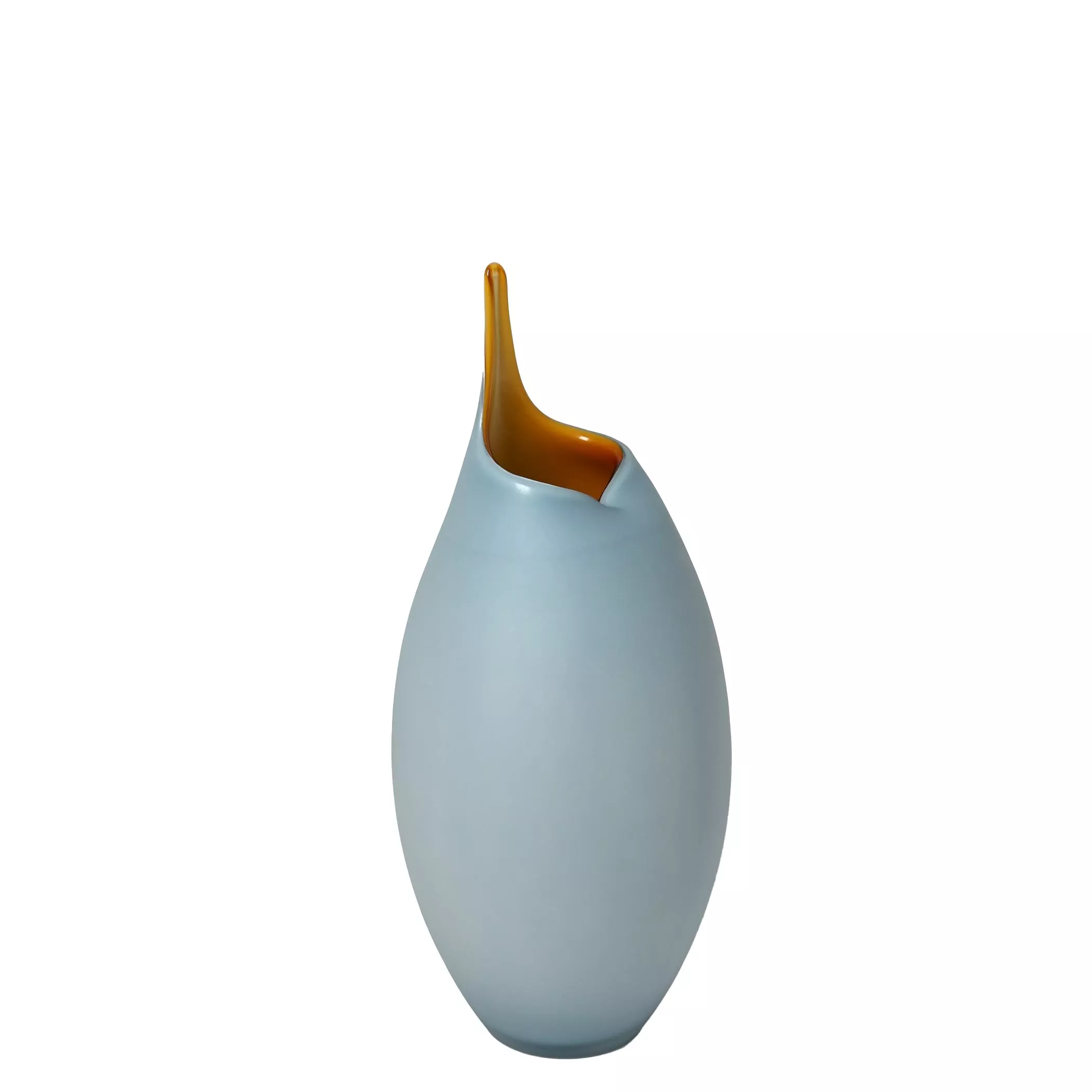 Frosted Blue Vase- Small