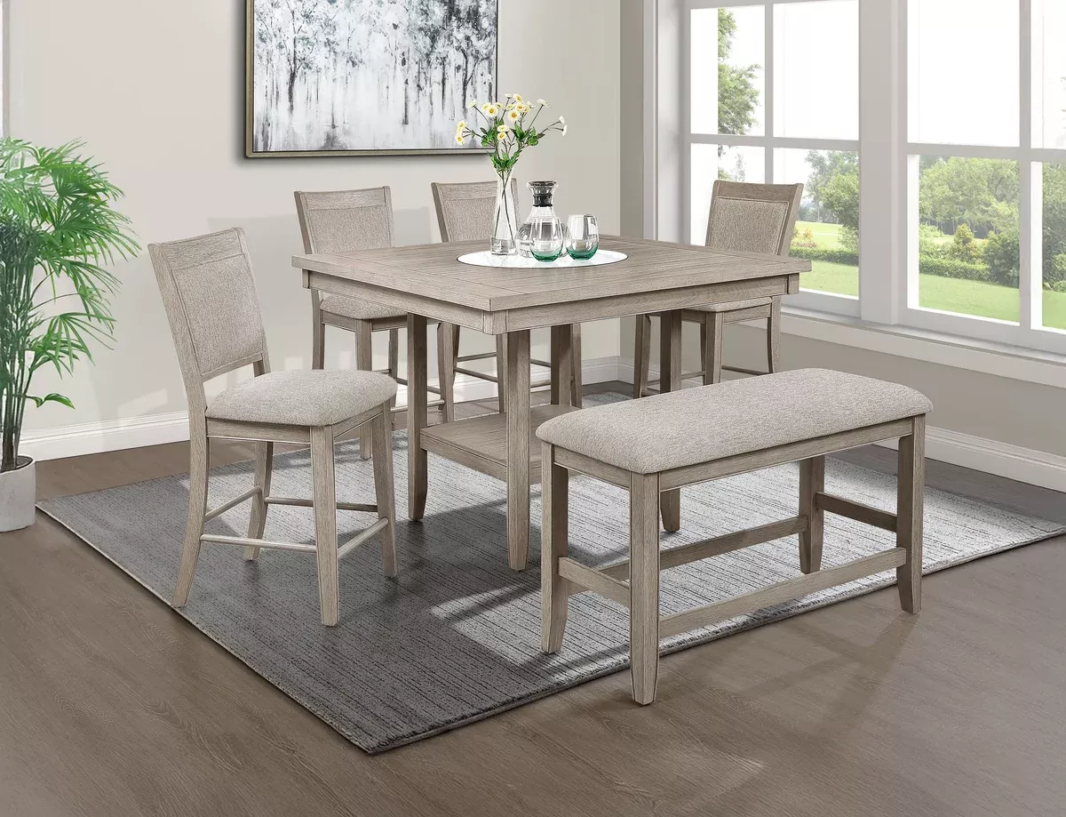 FULTON COUNTER HEIGHT BENCH - WHITE OAK